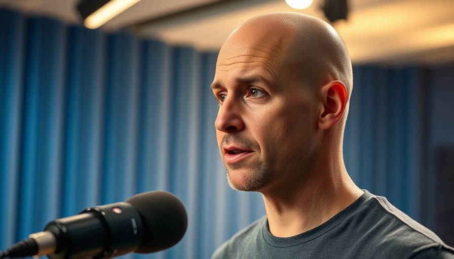 Thoughtful man speaking in studio about content optimization