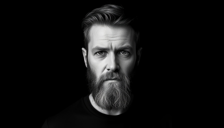 Control Your Cortisol and Overcome Burnout text with bearded man's portrait.