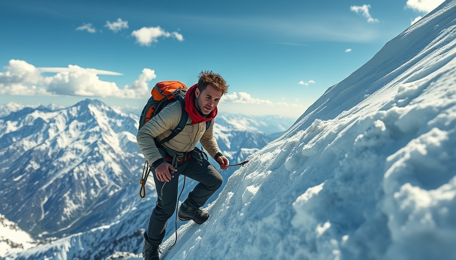 Kilian Jornet climbing snow-covered mountain in States of Elevation, showcasing determination.