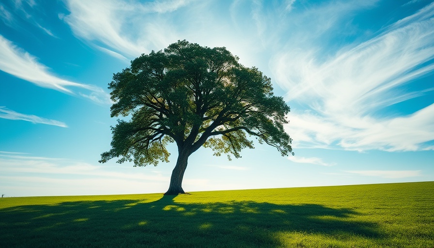 Becoming Nobody-But-Yourself: Majestic tree in open landscape.