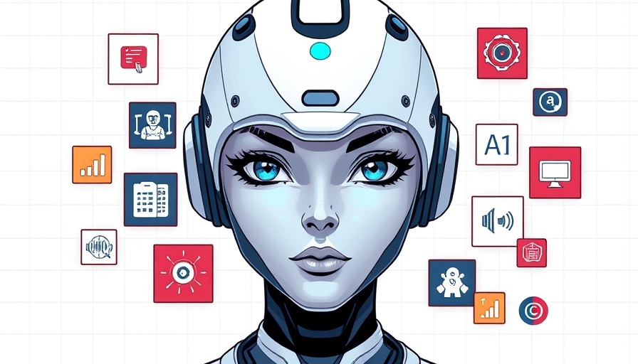 Futuristic android with AI tool icons, must-know AI tools before 2026.