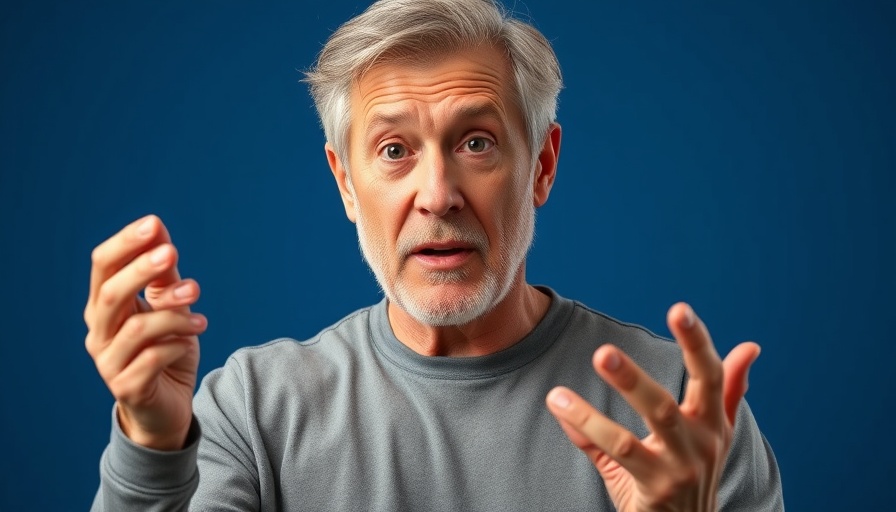 Concerned man discussing colоn cancer risks, Eat Healthy to Stop Colon Cancer.