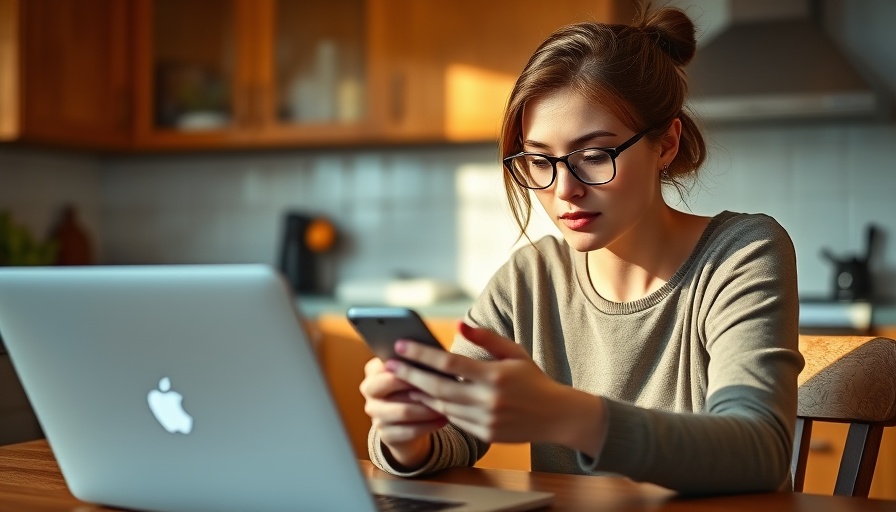 Young woman controlling the health narrative with smartphone in kitchen.