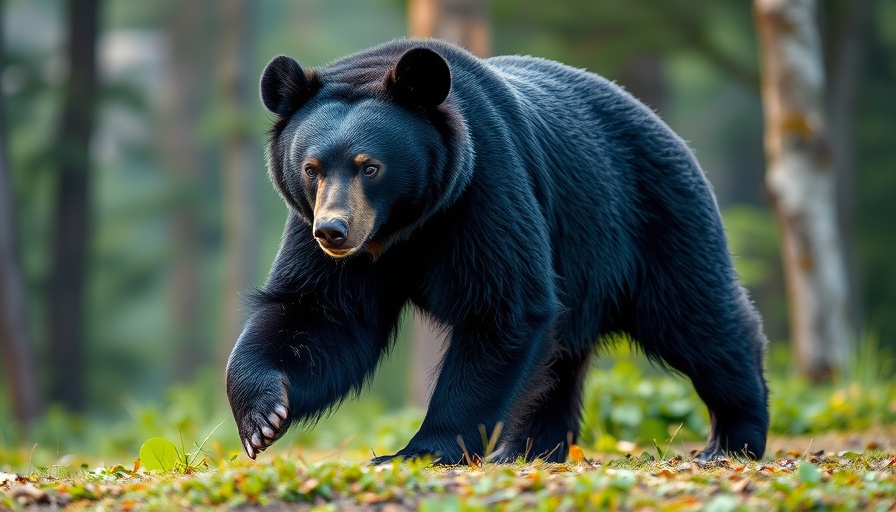 Black bear walking in grass, Florida Black Bear Hunting context.