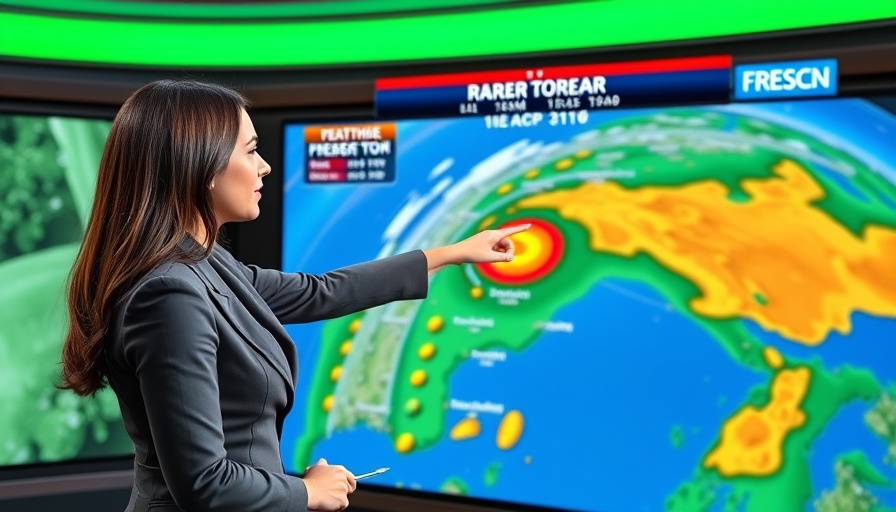 Local Ohio news meteorologist presenting weather forecast on TV.