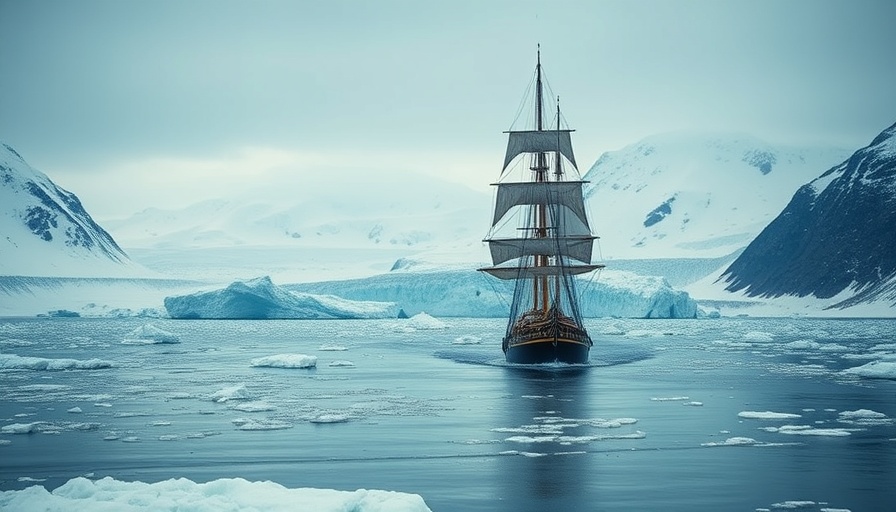Ship for Captain Scoresby Ocean Temperature Research in icy waters.