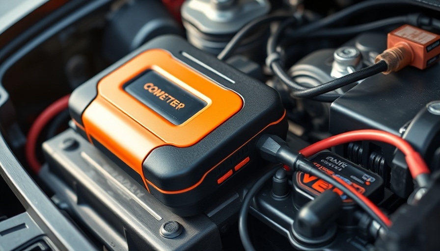Portable jump starter, essential tool for outdoor adventures.