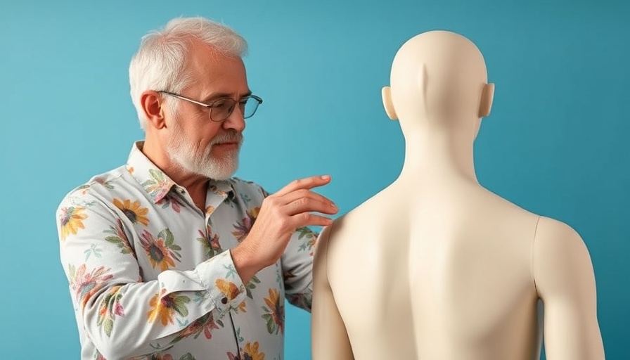 Man demonstrates tension release techniques using acupressure for families.
