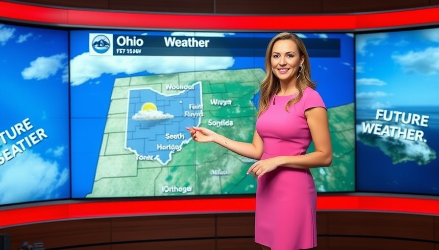 Ohio weather forecast being presented by a female presenter, local Ohio news.