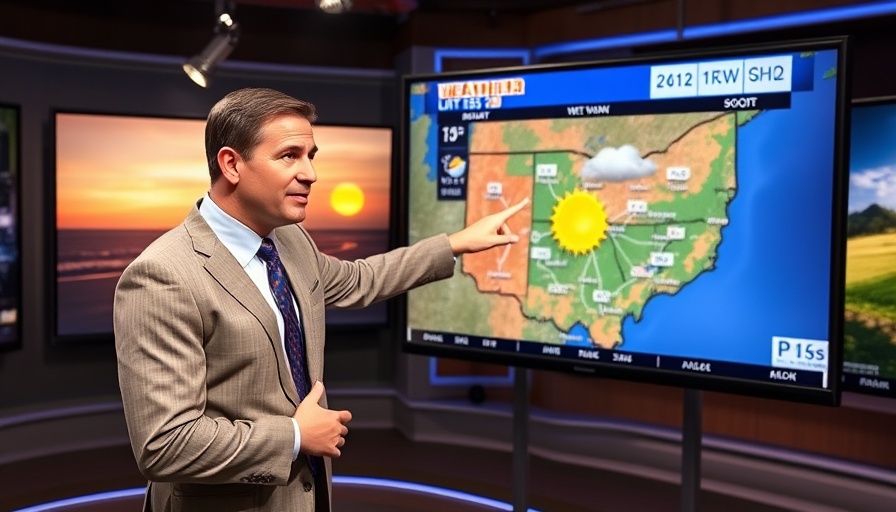 Weather forecast presentation depicting local Ohio news