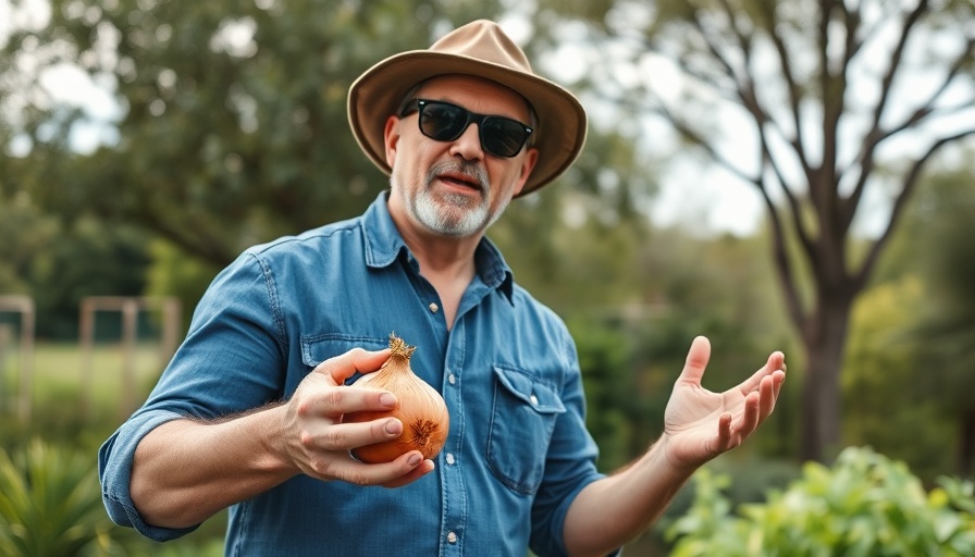 Casual man discussing best time to plant bulbing onions