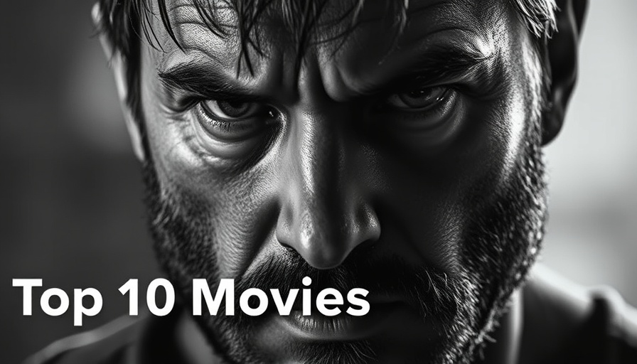 Intense close-up portrait for 'Best Movies to Watch Now 2025'.