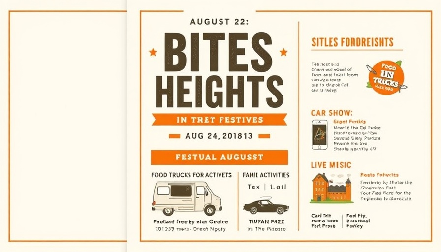Dayton Ohio Events flyer for Bites in the Heights festival.