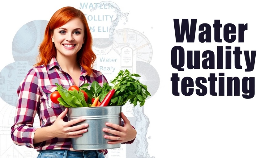 Water quality testing cost inquiry with woman and vegetables.