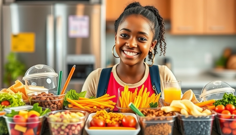 High-protein lunch ideas with diverse healthy meals and vibrant display.