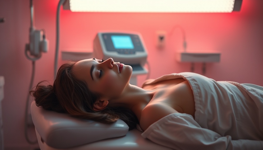 ACU Appointment with Me: Woman in light therapy session, red light.
