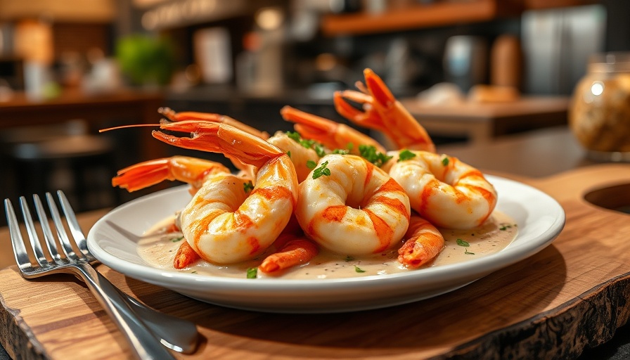 Scrumptious shrimp dish from a healthy dining Ohio menu.