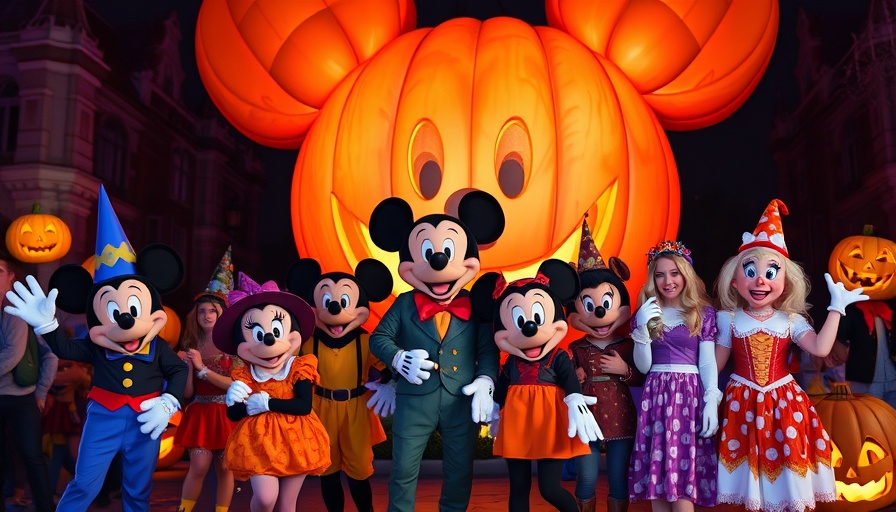 Halloween 2025 Disneyland Resort celebration with Disney characters.