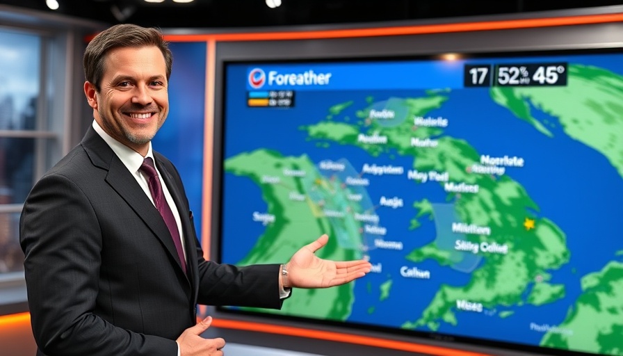 TV weather segment showing Miami Valley Weather Forecast.