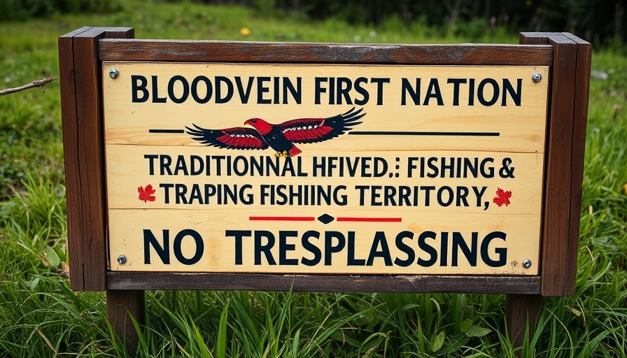 Bloodvein First Nation prohibits non-native hunters sign.