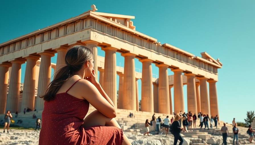 Woman admiring the Parthenon, best things to do in Athens.