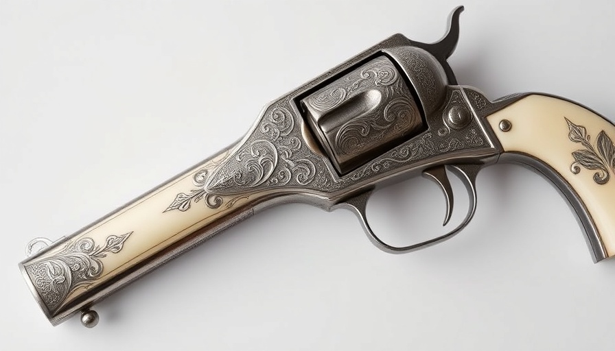 Colt Model 1878 with engravings and ivory grip, vintage firearm.