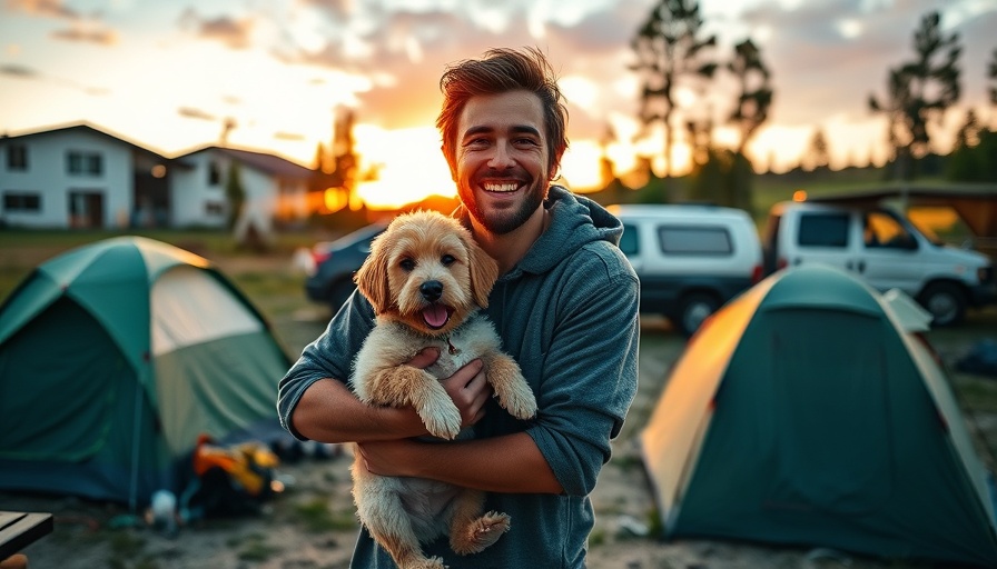 Labor Day sales on outdoor gear at sunset campsite