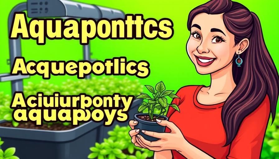 Young woman exploring sustainable living with aquaponics, vibrant style.
