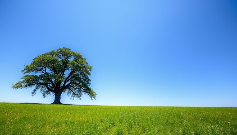 Solitary tree symbolizing Nature's Resilience against a clear sky.