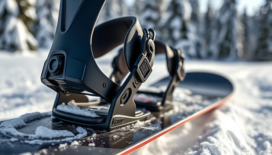Rome Katana Pro snowboard bindings in fresh snow