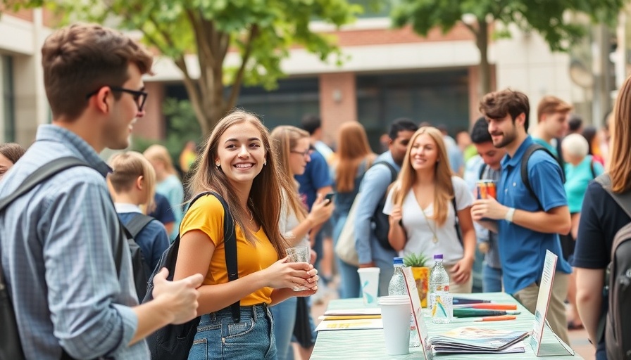 Students engaging at Club Row at SCU event.