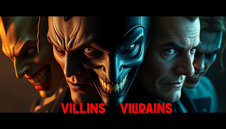 Engaging villains in storytelling divided into bad and good categories.