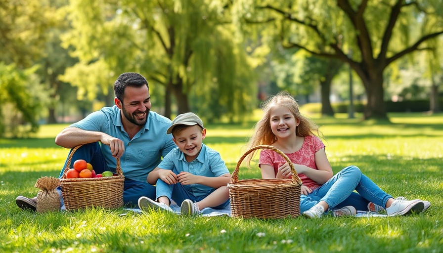 Family enjoying picnic in a sunny park, showcasing family friendly outdoor activities.