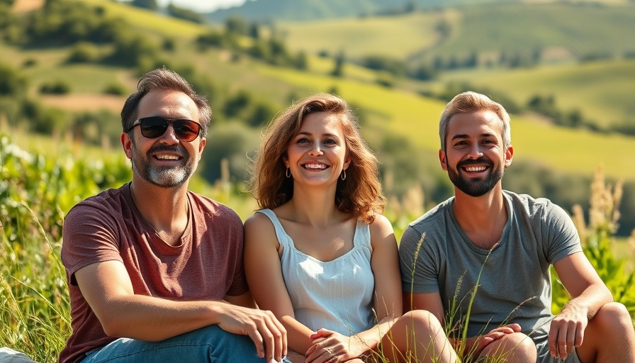 Group of people enjoying sustainable farming initiatives outdoors.