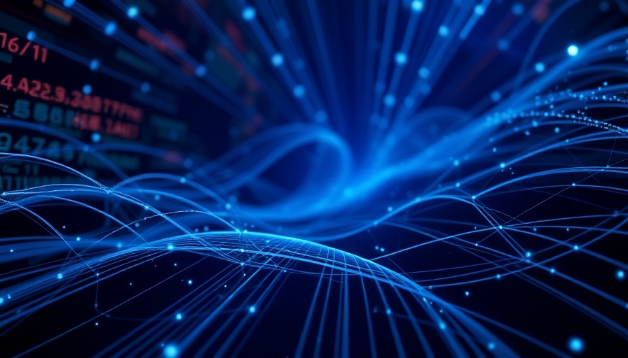 Abstract technology background on AI and sustainability report.