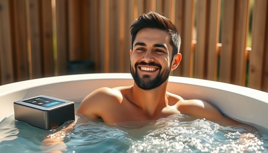 Smart cold plunge technology in use outdoors