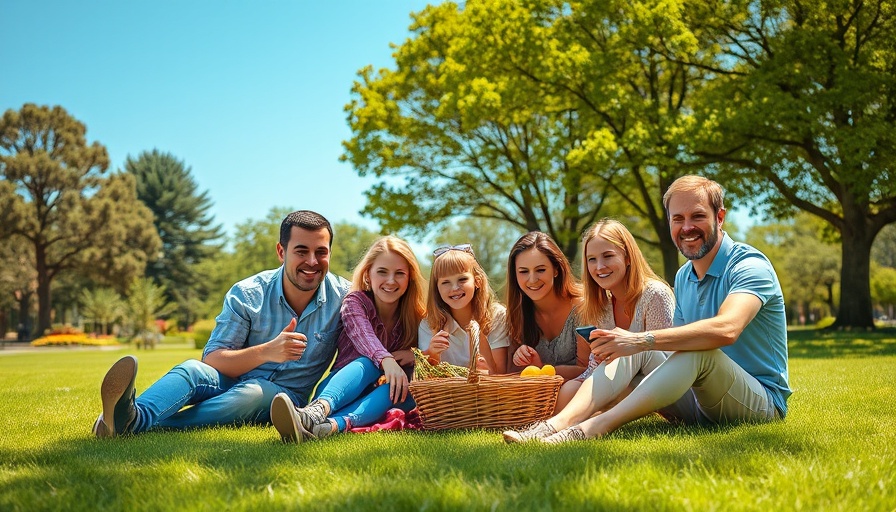 Family enjoying a picnic, perfect for family friendly outdoor activities.
