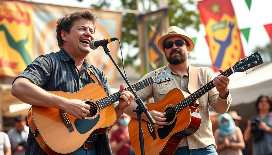 CT Folk Fest sustainability performance with musicians on stage.