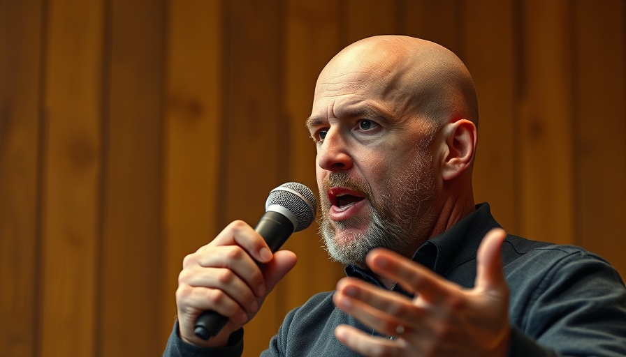 Expressive bald man engaging in conversation, user behavior is killing Google.