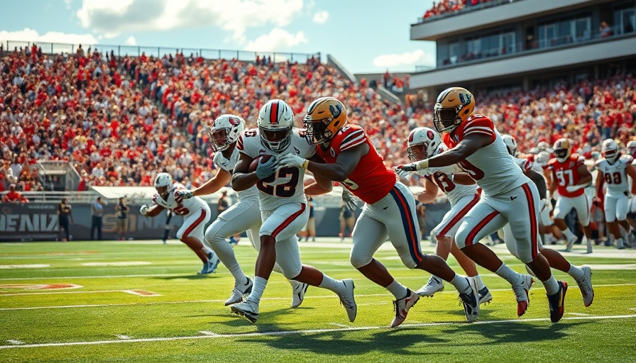 Baylor Bears football tackle in vibrant game setting, focusing on sustainability efforts.