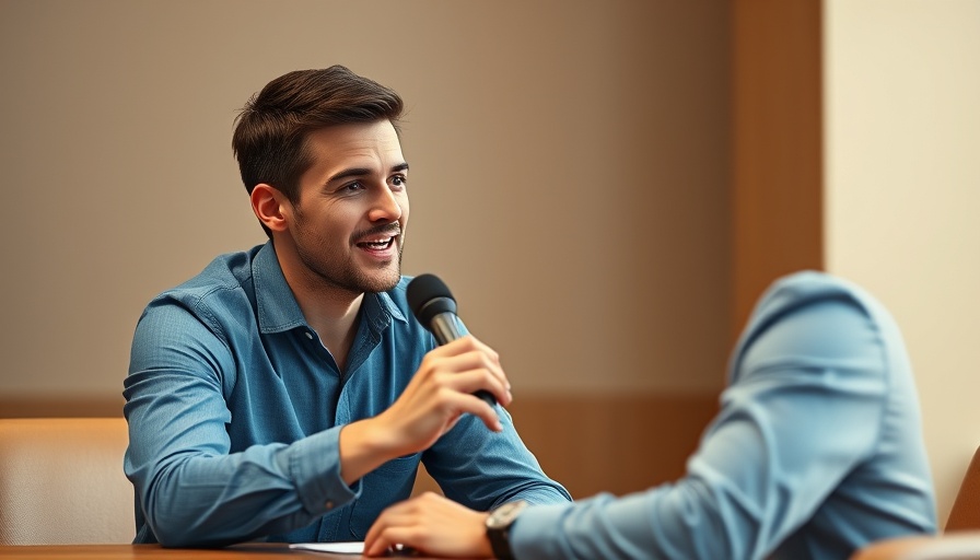 Speaker discusses digital marketing strategies with enthusiasm.