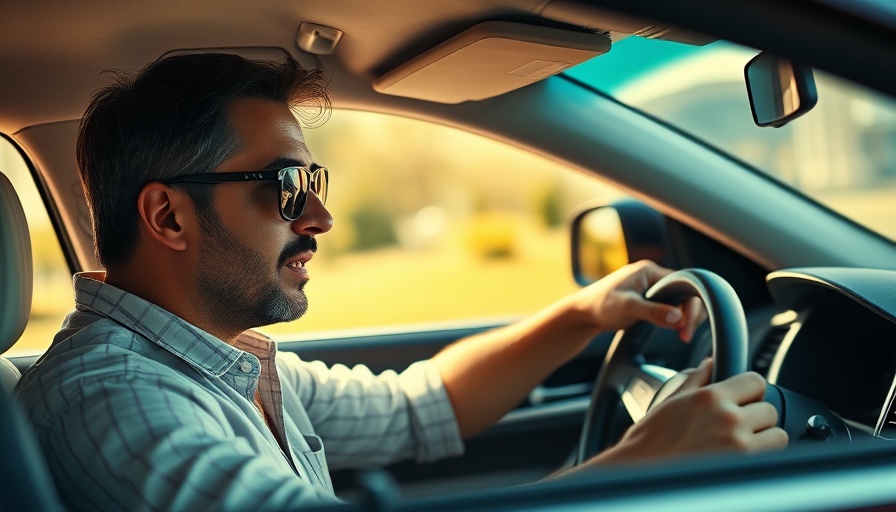Man discusses digital marketing strategies while driving.