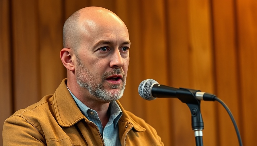 Man discussing branding, speaking into a microphone, Cybertruck branding strategies topic.