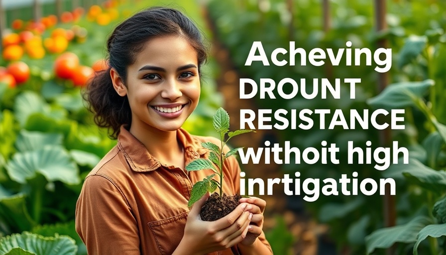 Achieve drought resistance without high irrigation - young woman with plant.