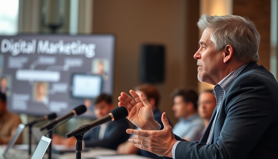 Digital marketing expert explaining tips during an engaging presentation.