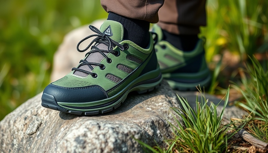 Black Diamond Technician Pro Approach Shoe on rock, outdoor setting.