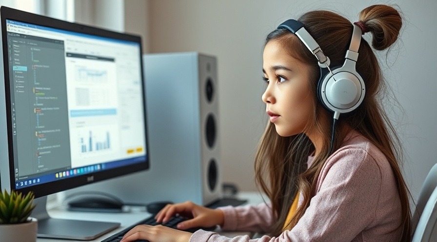 Young pretty girl at a computer demonstrating personalization best practices
