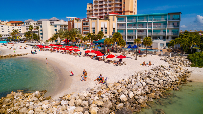 Winter The Dolphin Beach - Clearwater Beach FL