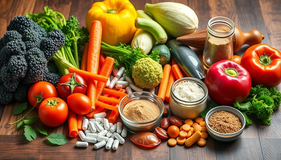 Assortment of vitamin K2-rich foods on wooden surface.