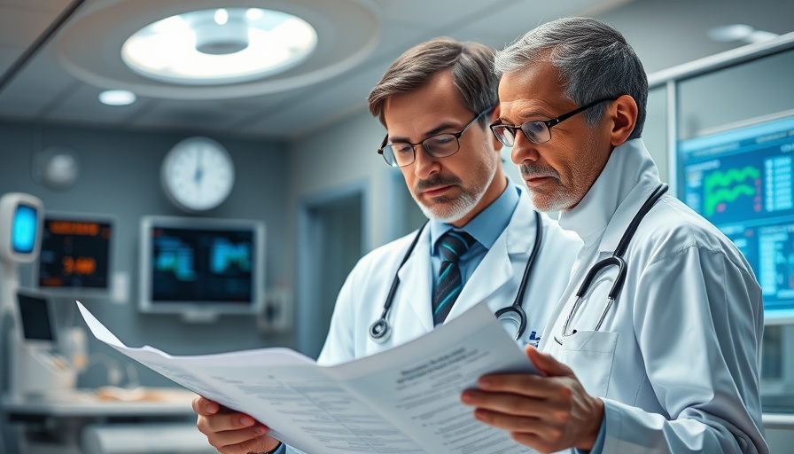 Doctor examining charts highlighting risks of C-sections.